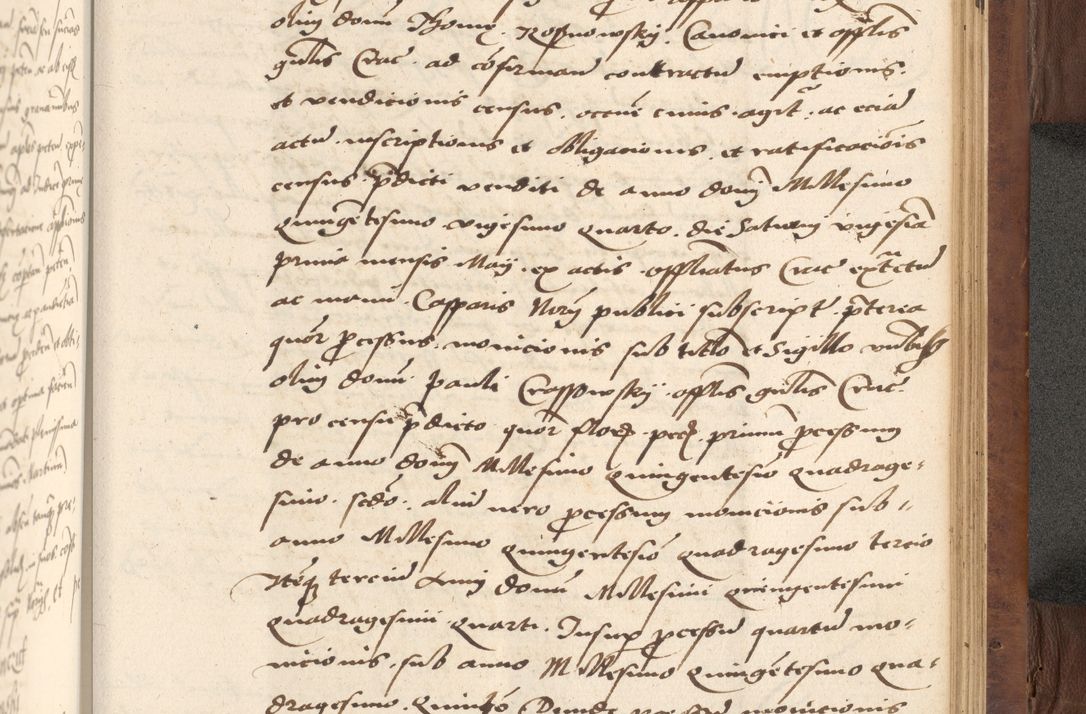 Zdjęcie nr 597 dla obiektu archiwalnego: Acta actorum causarum, sentenciarum, obligationum et mandatorum coram reverendo patre domino Petro Porembski preposito Osswieczimensi, canonico et officiali generali Cracoviensi ad annum Domini millesimum quingentesimum quadrogesimum sextum, cuius inditio est quarta, pontificatus sanctissimi in Christo patris et domini nostri domini Pauli divina providencia papae tercii, anno ipsius duodecimo, a die ac mense infrascriptis feliciter inchoantur