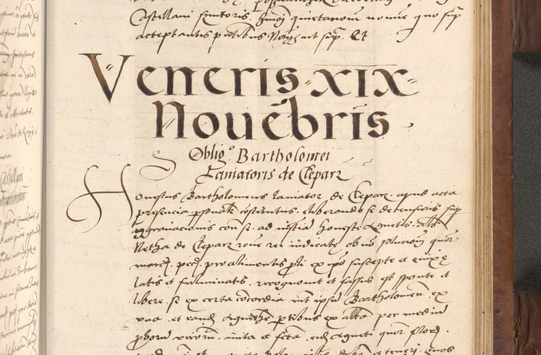 Zdjęcie nr 583 dla obiektu archiwalnego: Acta actorum causarum, sentenciarum, obligationum et mandatorum coram reverendo patre domino Petro Porembski preposito Osswieczimensi, canonico et officiali generali Cracoviensi ad annum Domini millesimum quingentesimum quadrogesimum sextum, cuius inditio est quarta, pontificatus sanctissimi in Christo patris et domini nostri domini Pauli divina providencia papae tercii, anno ipsius duodecimo, a die ac mense infrascriptis feliciter inchoantur