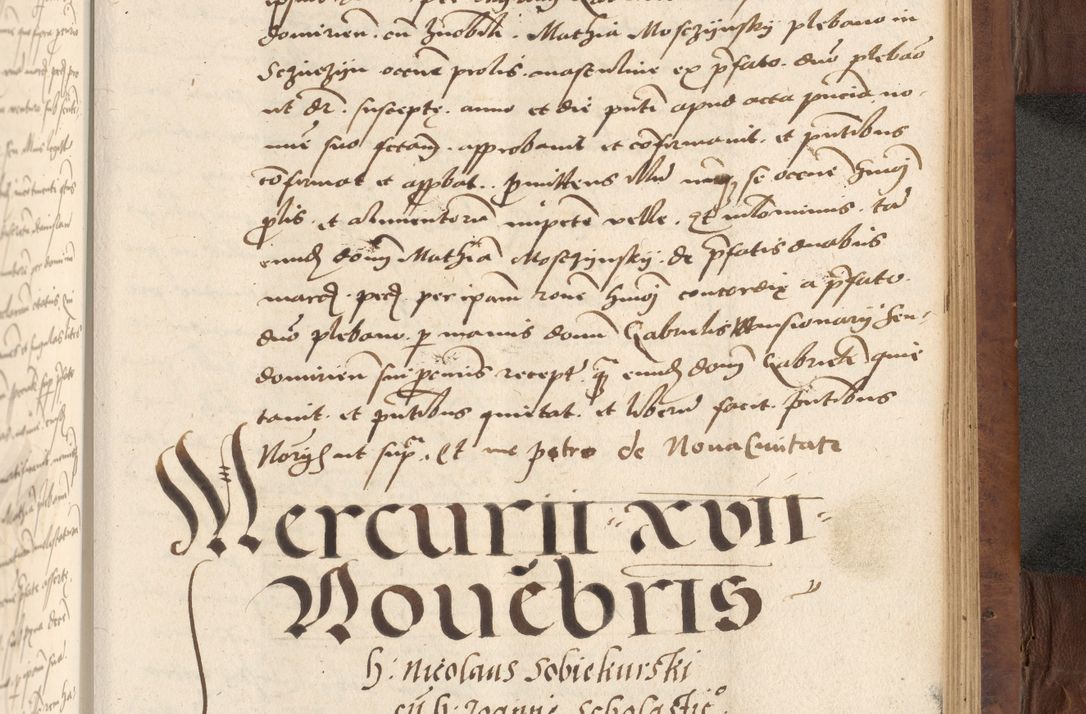 Zdjęcie nr 565 dla obiektu archiwalnego: Acta actorum causarum, sentenciarum, obligationum et mandatorum coram reverendo patre domino Petro Porembski preposito Osswieczimensi, canonico et officiali generali Cracoviensi ad annum Domini millesimum quingentesimum quadrogesimum sextum, cuius inditio est quarta, pontificatus sanctissimi in Christo patris et domini nostri domini Pauli divina providencia papae tercii, anno ipsius duodecimo, a die ac mense infrascriptis feliciter inchoantur