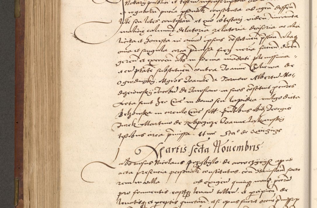 Zdjęcie nr 518 dla obiektu archiwalnego: Acta actorum causarum, sentenciarum, obligationum et mandatorum coram reverendo patre domino Petro Porembski preposito Osswieczimensi, canonico et officiali generali Cracoviensi ad annum Domini millesimum quingentesimum quadrogesimum sextum, cuius inditio est quarta, pontificatus sanctissimi in Christo patris et domini nostri domini Pauli divina providencia papae tercii, anno ipsius duodecimo, a die ac mense infrascriptis feliciter inchoantur