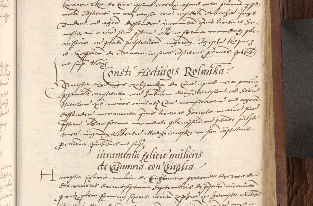 Zdjęcie nr 413 dla obiektu archiwalnego: Acta actorum causarum, sentenciarum, obligationum et mandatorum coram reverendo patre domino Petro Porembski preposito Osswieczimensi, canonico et officiali generali Cracoviensi ad annum Domini millesimum quingentesimum quadrogesimum sextum, cuius inditio est quarta, pontificatus sanctissimi in Christo patris et domini nostri domini Pauli divina providencia papae tercii, anno ipsius duodecimo, a die ac mense infrascriptis feliciter inchoantur