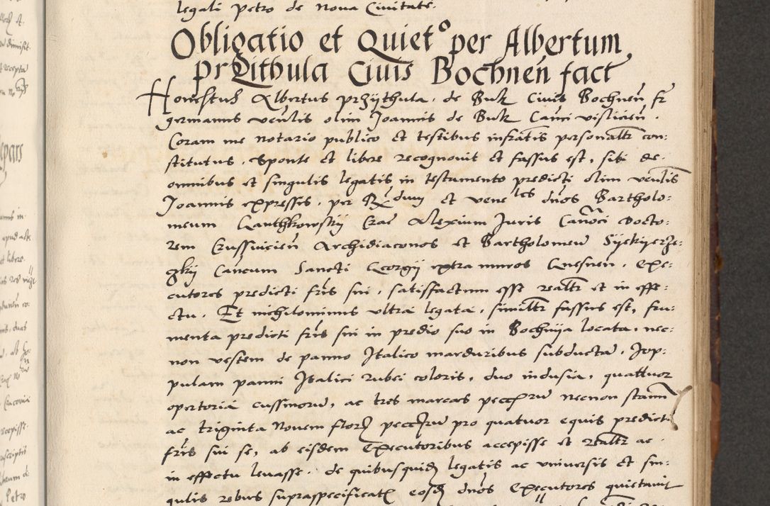 Zdjęcie nr 195 dla obiektu archiwalnego: Acta actorum causarum, sententiarum, obligationum et mandatorum coram reverendo patre et domini nostri domini Pauli divina providencia pape tertii, anno decimo quarto, a die et mense infrascriptis foeliciter continuantur. Annus coronancionis Pauli papae tercii a die tercia mensis Novembris inchoatur