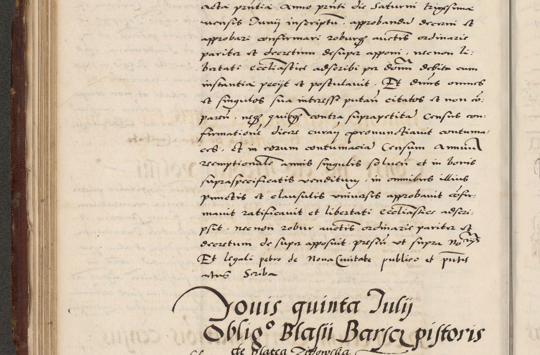 Zdjęcie nr 154 dla obiektu archiwalnego: Acta actorum causarum, sententiarum, obligationum et mandatorum coram reverendo patre et domini nostri domini Pauli divina providencia pape tertii, anno decimo quarto, a die et mense infrascriptis foeliciter continuantur. Annus coronancionis Pauli papae tercii a die tercia mensis Novembris inchoatur