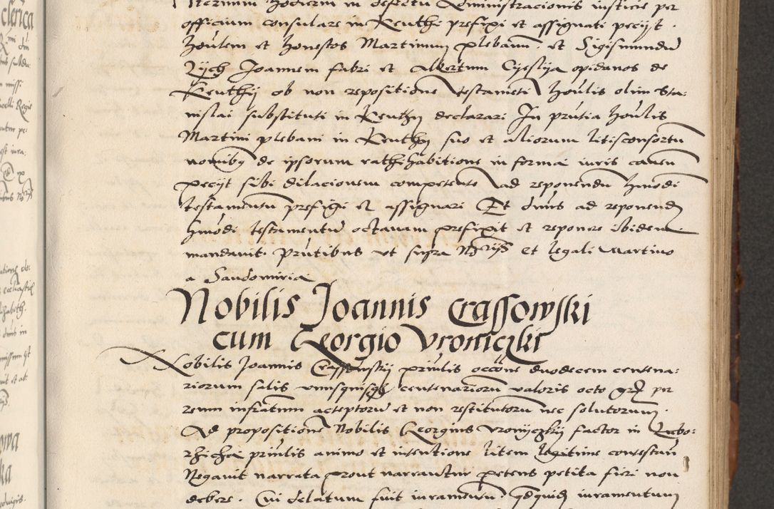 Zdjęcie nr 125 dla obiektu archiwalnego: Acta actorum causarum, sententiarum, obligationum et mandatorum coram reverendo patre et domini nostri domini Pauli divina providencia pape tertii, anno decimo quarto, a die et mense infrascriptis foeliciter continuantur. Annus coronancionis Pauli papae tercii a die tercia mensis Novembris inchoatur