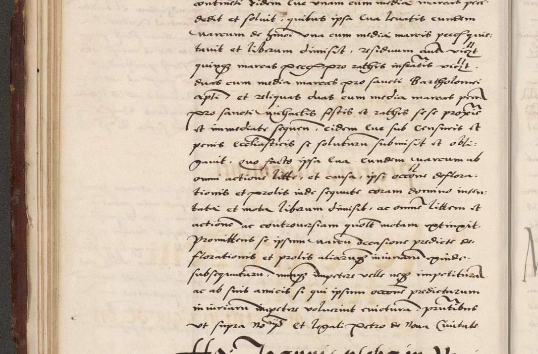 Zdjęcie nr 84 dla obiektu archiwalnego: Acta actorum causarum, sententiarum, obligationum et mandatorum coram reverendo patre et domini nostri domini Pauli divina providencia pape tertii, anno decimo quarto, a die et mense infrascriptis foeliciter continuantur. Annus coronancionis Pauli papae tercii a die tercia mensis Novembris inchoatur
