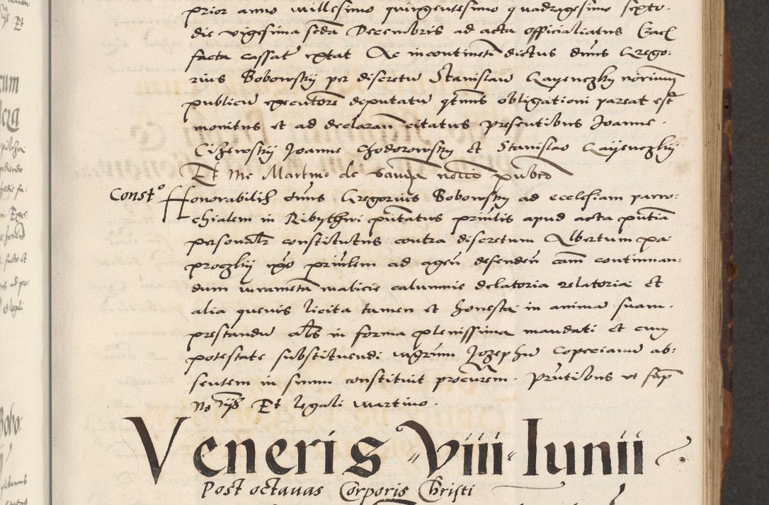 Zdjęcie nr 71 dla obiektu archiwalnego: Acta actorum causarum, sententiarum, obligationum et mandatorum coram reverendo patre et domini nostri domini Pauli divina providencia pape tertii, anno decimo quarto, a die et mense infrascriptis foeliciter continuantur. Annus coronancionis Pauli papae tercii a die tercia mensis Novembris inchoatur