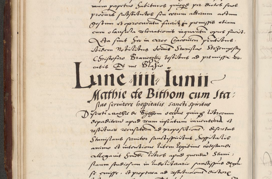 Zdjęcie nr 58 dla obiektu archiwalnego: Acta actorum causarum, sententiarum, obligationum et mandatorum coram reverendo patre et domini nostri domini Pauli divina providencia pape tertii, anno decimo quarto, a die et mense infrascriptis foeliciter continuantur. Annus coronancionis Pauli papae tercii a die tercia mensis Novembris inchoatur