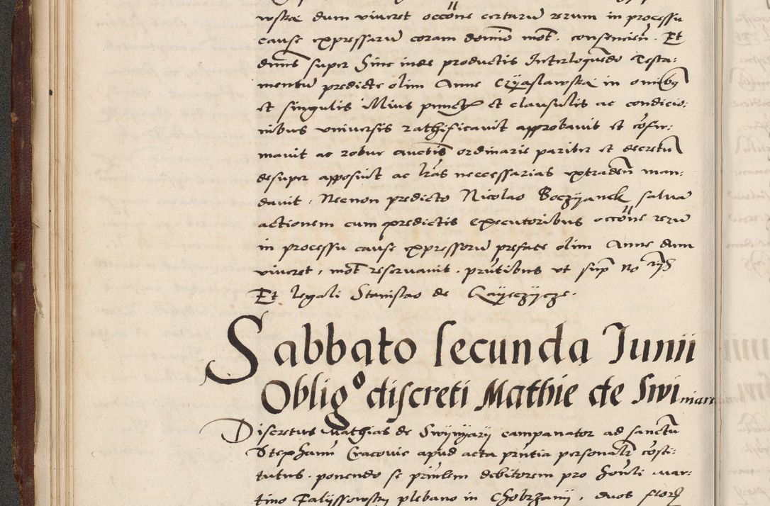 Zdjęcie nr 56 dla obiektu archiwalnego: Acta actorum causarum, sententiarum, obligationum et mandatorum coram reverendo patre et domini nostri domini Pauli divina providencia pape tertii, anno decimo quarto, a die et mense infrascriptis foeliciter continuantur. Annus coronancionis Pauli papae tercii a die tercia mensis Novembris inchoatur