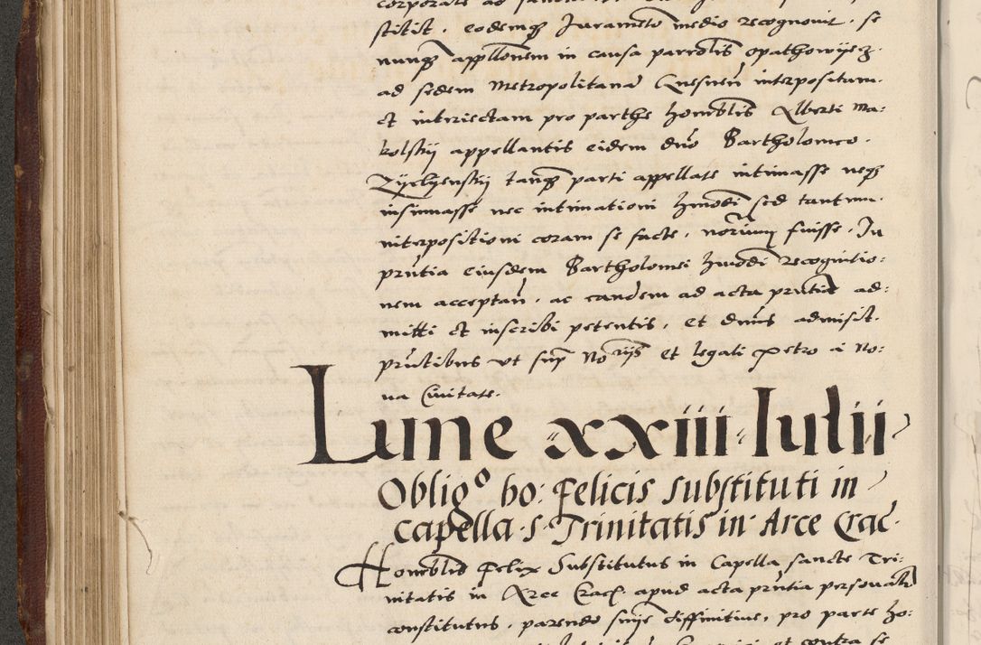Zdjęcie nr 206 dla obiektu archiwalnego: Acta actorum causarum, sententiarum, obligationum et mandatorum coram reverendo patre et domini nostri domini Pauli divina providencia pape tertii, anno decimo quarto, a die et mense infrascriptis foeliciter continuantur. Annus coronancionis Pauli papae tercii a die tercia mensis Novembris inchoatur