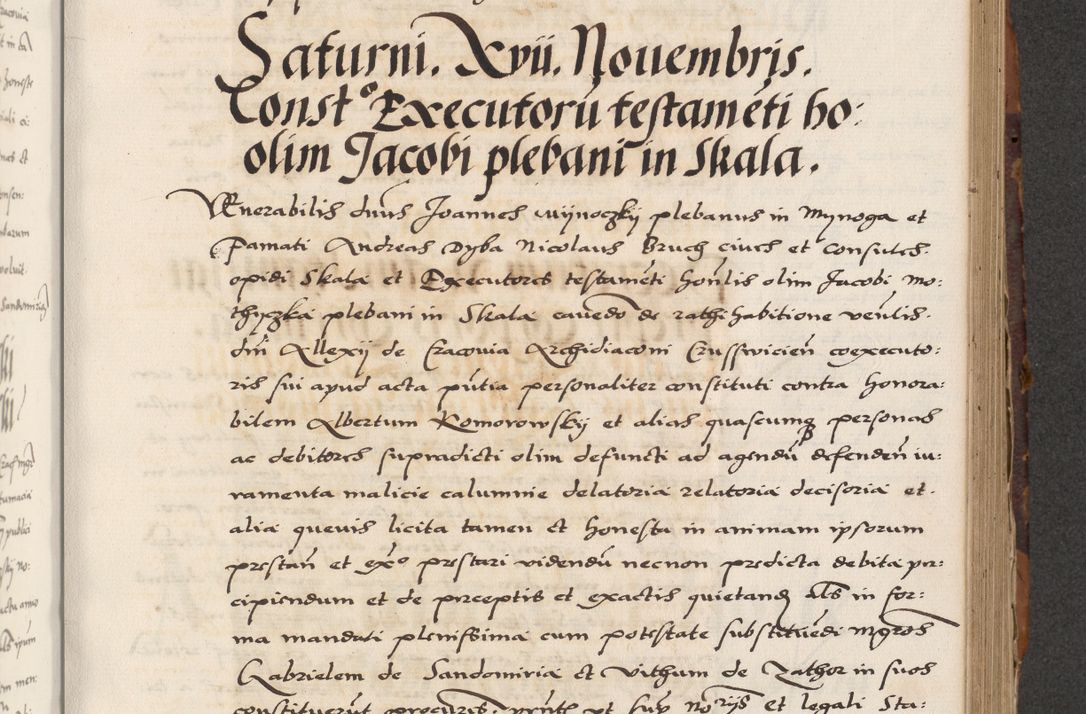 Zdjęcie nr 389 dla obiektu archiwalnego: Acta actorum causarum, sententiarum, obligationum et mandatorum coram reverendo patre et domini nostri domini Pauli divina providencia pape tertii, anno decimo quarto, a die et mense infrascriptis foeliciter continuantur. Annus coronancionis Pauli papae tercii a die tercia mensis Novembris inchoatur