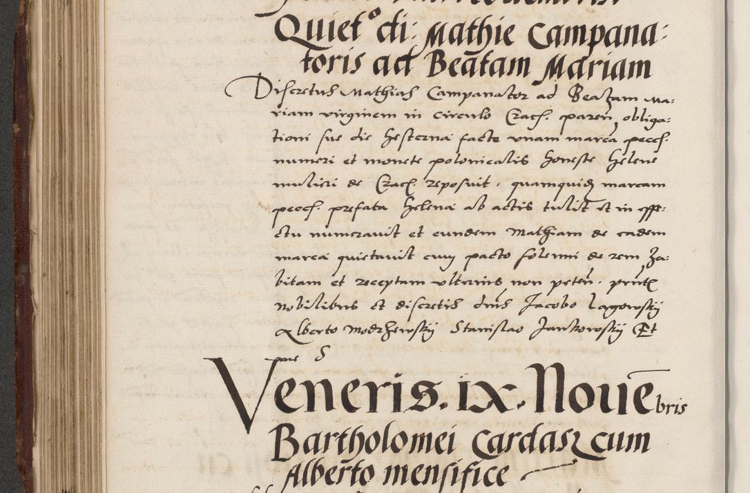 Zdjęcie nr 380 dla obiektu archiwalnego: Acta actorum causarum, sententiarum, obligationum et mandatorum coram reverendo patre et domini nostri domini Pauli divina providencia pape tertii, anno decimo quarto, a die et mense infrascriptis foeliciter continuantur. Annus coronancionis Pauli papae tercii a die tercia mensis Novembris inchoatur