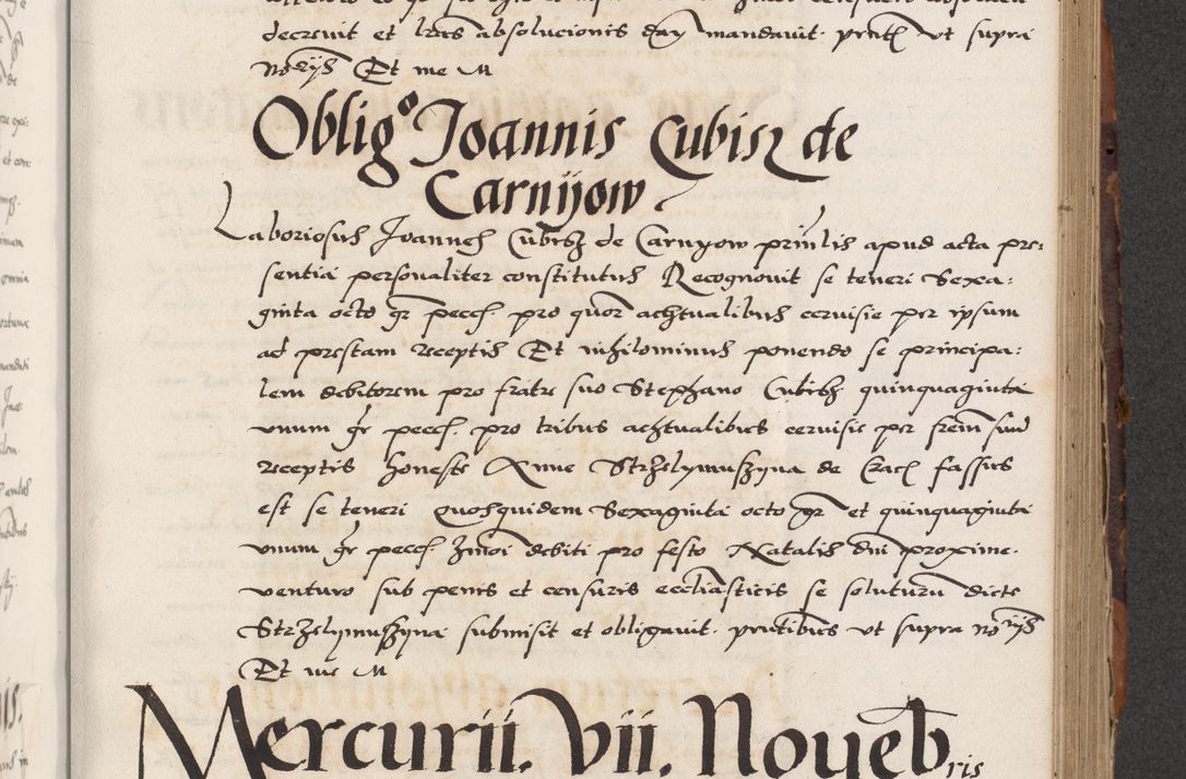 Zdjęcie nr 377 dla obiektu archiwalnego: Acta actorum causarum, sententiarum, obligationum et mandatorum coram reverendo patre et domini nostri domini Pauli divina providencia pape tertii, anno decimo quarto, a die et mense infrascriptis foeliciter continuantur. Annus coronancionis Pauli papae tercii a die tercia mensis Novembris inchoatur