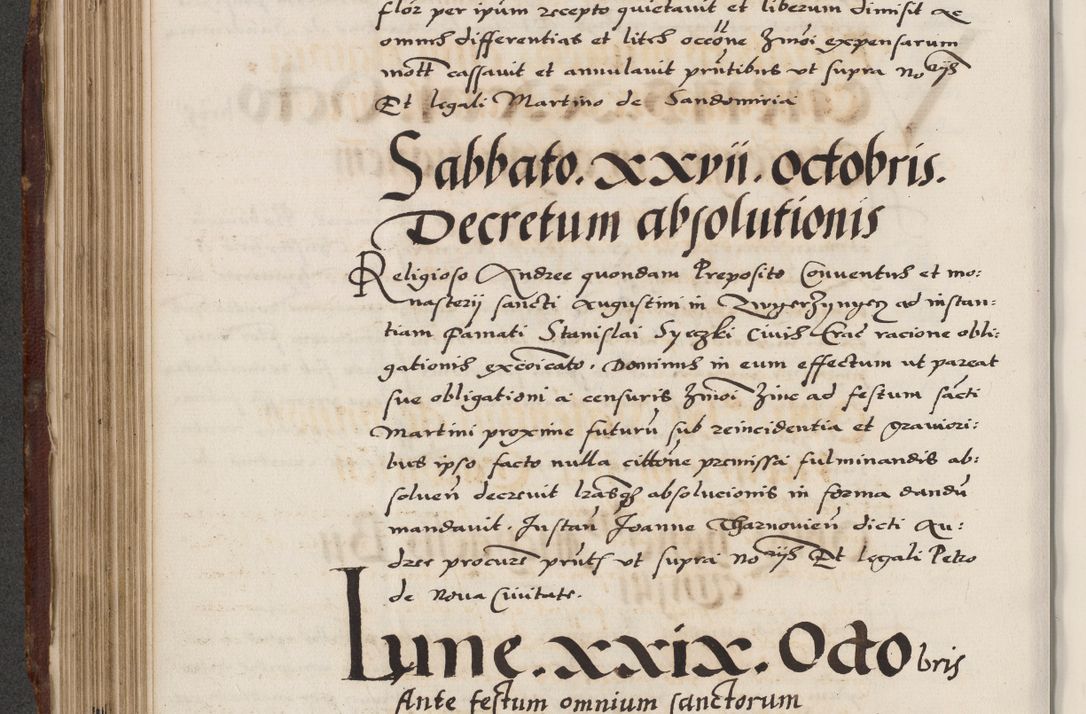 Zdjęcie nr 368 dla obiektu archiwalnego: Acta actorum causarum, sententiarum, obligationum et mandatorum coram reverendo patre et domini nostri domini Pauli divina providencia pape tertii, anno decimo quarto, a die et mense infrascriptis foeliciter continuantur. Annus coronancionis Pauli papae tercii a die tercia mensis Novembris inchoatur