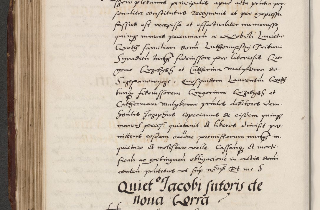 Zdjęcie nr 358 dla obiektu archiwalnego: Acta actorum causarum, sententiarum, obligationum et mandatorum coram reverendo patre et domini nostri domini Pauli divina providencia pape tertii, anno decimo quarto, a die et mense infrascriptis foeliciter continuantur. Annus coronancionis Pauli papae tercii a die tercia mensis Novembris inchoatur