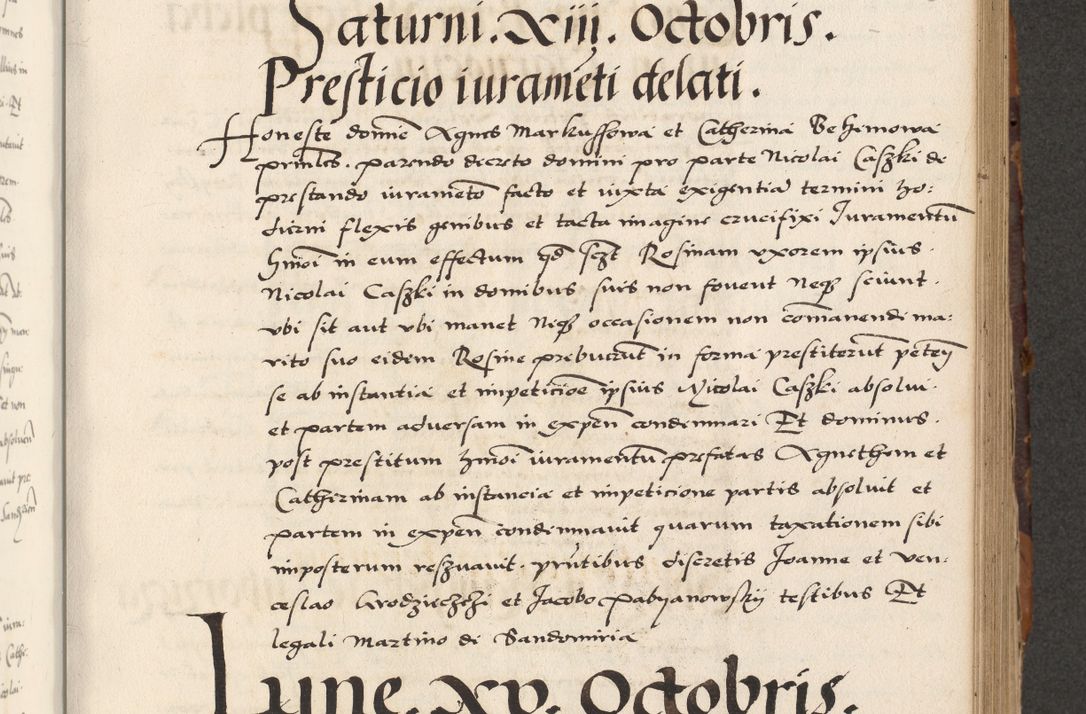 Zdjęcie nr 345 dla obiektu archiwalnego: Acta actorum causarum, sententiarum, obligationum et mandatorum coram reverendo patre et domini nostri domini Pauli divina providencia pape tertii, anno decimo quarto, a die et mense infrascriptis foeliciter continuantur. Annus coronancionis Pauli papae tercii a die tercia mensis Novembris inchoatur