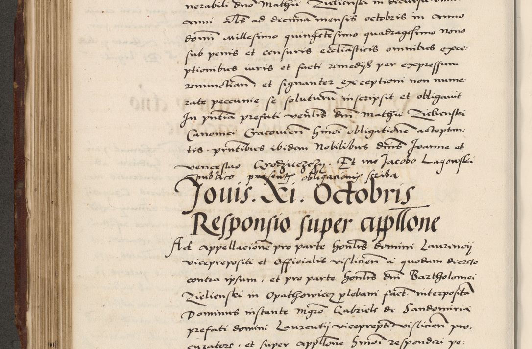 Zdjęcie nr 340 dla obiektu archiwalnego: Acta actorum causarum, sententiarum, obligationum et mandatorum coram reverendo patre et domini nostri domini Pauli divina providencia pape tertii, anno decimo quarto, a die et mense infrascriptis foeliciter continuantur. Annus coronancionis Pauli papae tercii a die tercia mensis Novembris inchoatur