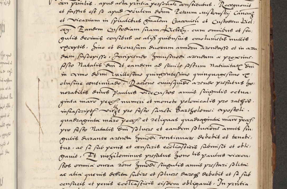 Zdjęcie nr 313 dla obiektu archiwalnego: Acta actorum causarum, sententiarum, obligationum et mandatorum coram reverendo patre et domini nostri domini Pauli divina providencia pape tertii, anno decimo quarto, a die et mense infrascriptis foeliciter continuantur. Annus coronancionis Pauli papae tercii a die tercia mensis Novembris inchoatur