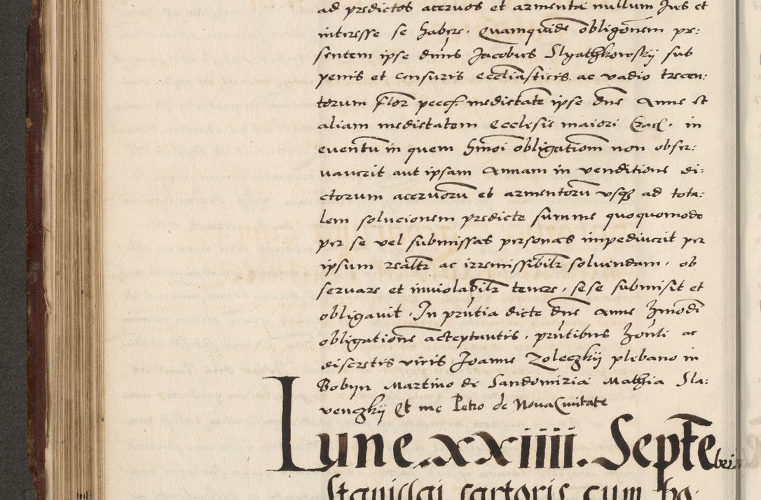 Zdjęcie nr 310 dla obiektu archiwalnego: Acta actorum causarum, sententiarum, obligationum et mandatorum coram reverendo patre et domini nostri domini Pauli divina providencia pape tertii, anno decimo quarto, a die et mense infrascriptis foeliciter continuantur. Annus coronancionis Pauli papae tercii a die tercia mensis Novembris inchoatur