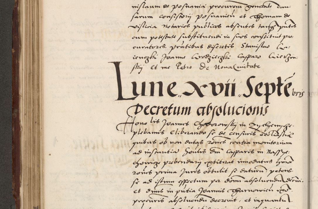 Zdjęcie nr 298 dla obiektu archiwalnego: Acta actorum causarum, sententiarum, obligationum et mandatorum coram reverendo patre et domini nostri domini Pauli divina providencia pape tertii, anno decimo quarto, a die et mense infrascriptis foeliciter continuantur. Annus coronancionis Pauli papae tercii a die tercia mensis Novembris inchoatur