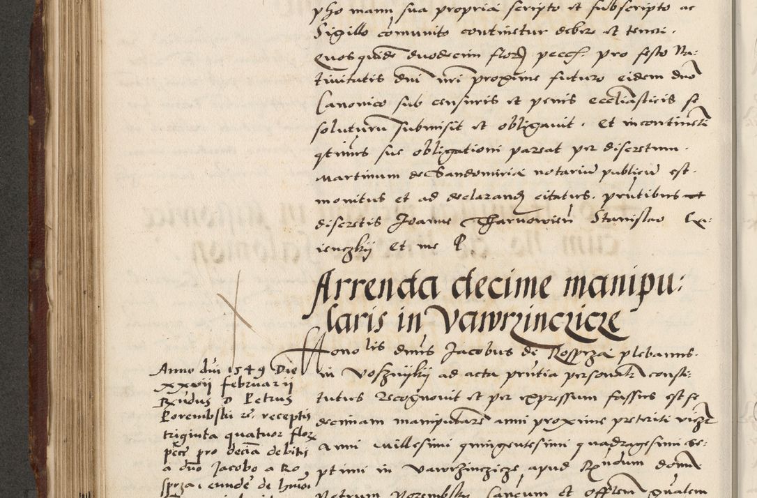 Zdjęcie nr 296 dla obiektu archiwalnego: Acta actorum causarum, sententiarum, obligationum et mandatorum coram reverendo patre et domini nostri domini Pauli divina providencia pape tertii, anno decimo quarto, a die et mense infrascriptis foeliciter continuantur. Annus coronancionis Pauli papae tercii a die tercia mensis Novembris inchoatur