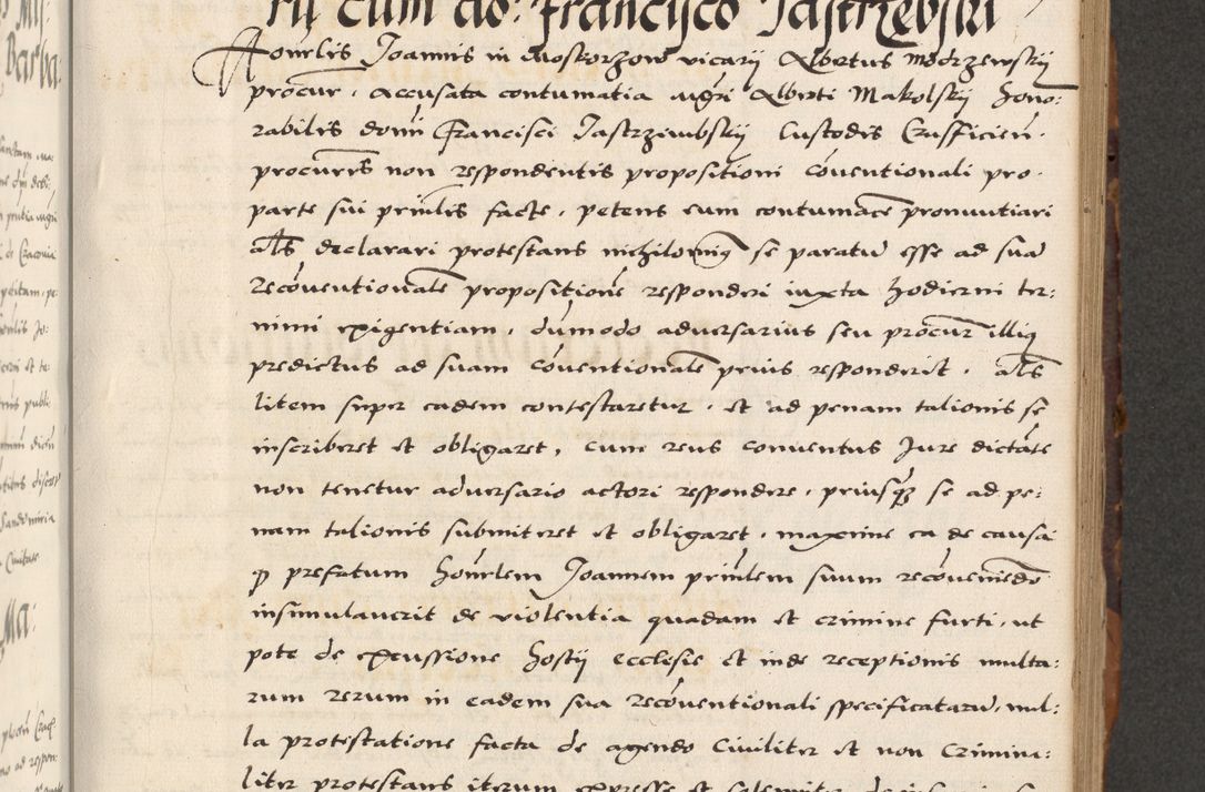 Zdjęcie nr 277 dla obiektu archiwalnego: Acta actorum causarum, sententiarum, obligationum et mandatorum coram reverendo patre et domini nostri domini Pauli divina providencia pape tertii, anno decimo quarto, a die et mense infrascriptis foeliciter continuantur. Annus coronancionis Pauli papae tercii a die tercia mensis Novembris inchoatur