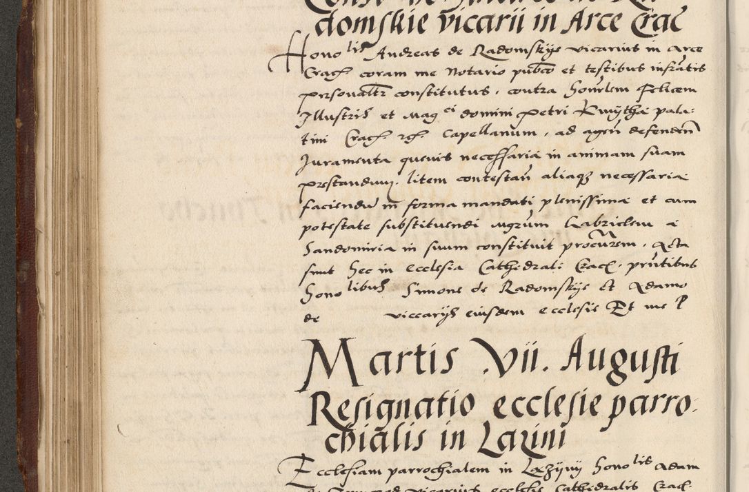 Zdjęcie nr 230 dla obiektu archiwalnego: Acta actorum causarum, sententiarum, obligationum et mandatorum coram reverendo patre et domini nostri domini Pauli divina providencia pape tertii, anno decimo quarto, a die et mense infrascriptis foeliciter continuantur. Annus coronancionis Pauli papae tercii a die tercia mensis Novembris inchoatur