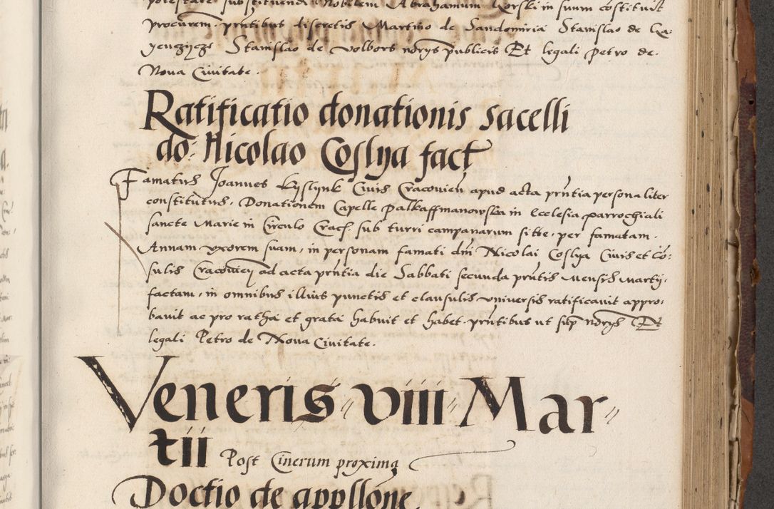 Zdjęcie nr 575 dla obiektu archiwalnego: Acta actorum causarum, sententiarum, obligationum et mandatorum coram reverendo patre et domini nostri domini Pauli divina providencia pape tertii, anno decimo quarto, a die et mense infrascriptis foeliciter continuantur. Annus coronancionis Pauli papae tercii a die tercia mensis Novembris inchoatur
