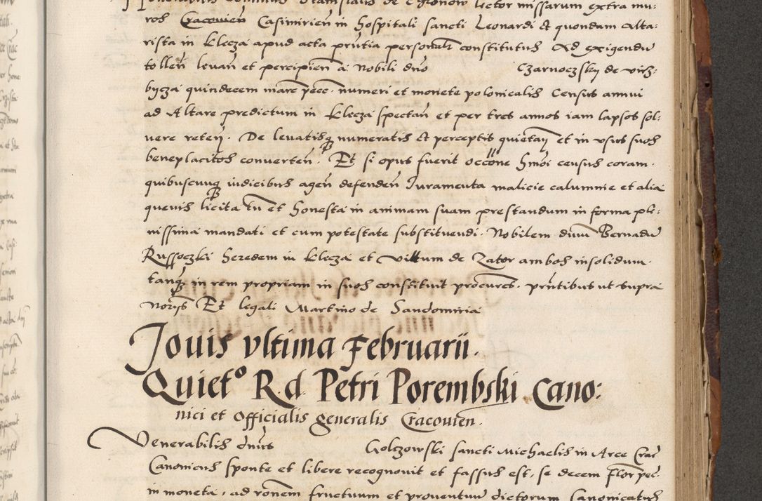 Zdjęcie nr 563 dla obiektu archiwalnego: Acta actorum causarum, sententiarum, obligationum et mandatorum coram reverendo patre et domini nostri domini Pauli divina providencia pape tertii, anno decimo quarto, a die et mense infrascriptis foeliciter continuantur. Annus coronancionis Pauli papae tercii a die tercia mensis Novembris inchoatur