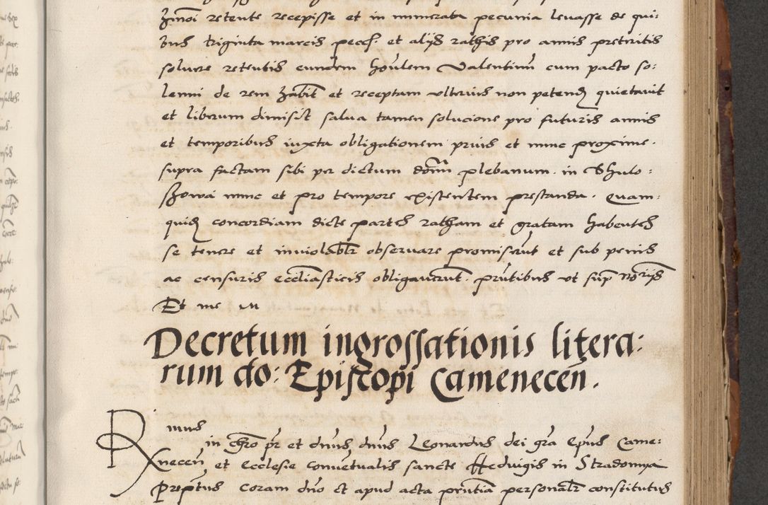 Zdjęcie nr 417 dla obiektu archiwalnego: Acta actorum causarum, sententiarum, obligationum et mandatorum coram reverendo patre et domini nostri domini Pauli divina providencia pape tertii, anno decimo quarto, a die et mense infrascriptis foeliciter continuantur. Annus coronancionis Pauli papae tercii a die tercia mensis Novembris inchoatur