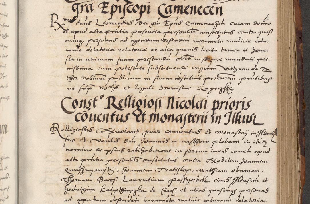 Zdjęcie nr 415 dla obiektu archiwalnego: Acta actorum causarum, sententiarum, obligationum et mandatorum coram reverendo patre et domini nostri domini Pauli divina providencia pape tertii, anno decimo quarto, a die et mense infrascriptis foeliciter continuantur. Annus coronancionis Pauli papae tercii a die tercia mensis Novembris inchoatur