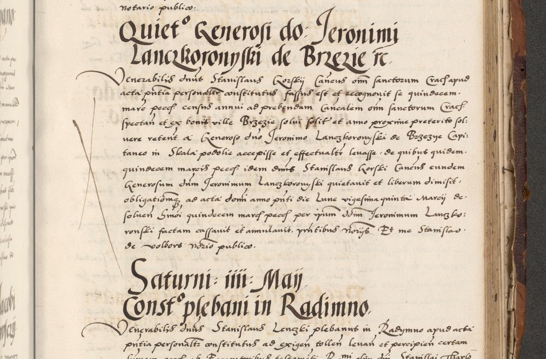 Zdjęcie nr 745 dla obiektu archiwalnego: Acta actorum causarum, sententiarum, obligationum et mandatorum coram reverendo patre et domini nostri domini Pauli divina providencia pape tertii, anno decimo quarto, a die et mense infrascriptis foeliciter continuantur. Annus coronancionis Pauli papae tercii a die tercia mensis Novembris inchoatur