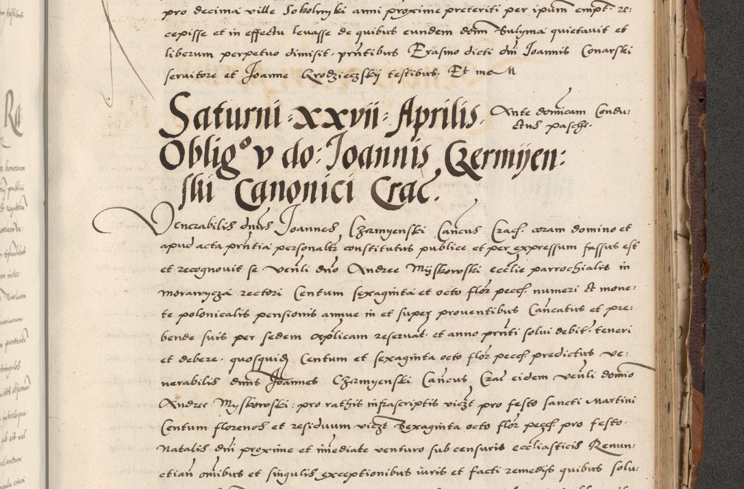 Zdjęcie nr 739 dla obiektu archiwalnego: Acta actorum causarum, sententiarum, obligationum et mandatorum coram reverendo patre et domini nostri domini Pauli divina providencia pape tertii, anno decimo quarto, a die et mense infrascriptis foeliciter continuantur. Annus coronancionis Pauli papae tercii a die tercia mensis Novembris inchoatur