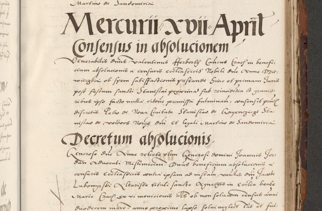 Zdjęcie nr 731 dla obiektu archiwalnego: Acta actorum causarum, sententiarum, obligationum et mandatorum coram reverendo patre et domini nostri domini Pauli divina providencia pape tertii, anno decimo quarto, a die et mense infrascriptis foeliciter continuantur. Annus coronancionis Pauli papae tercii a die tercia mensis Novembris inchoatur