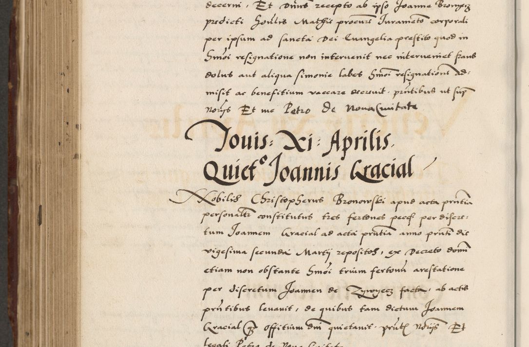 Zdjęcie nr 710 dla obiektu archiwalnego: Acta actorum causarum, sententiarum, obligationum et mandatorum coram reverendo patre et domini nostri domini Pauli divina providencia pape tertii, anno decimo quarto, a die et mense infrascriptis foeliciter continuantur. Annus coronancionis Pauli papae tercii a die tercia mensis Novembris inchoatur