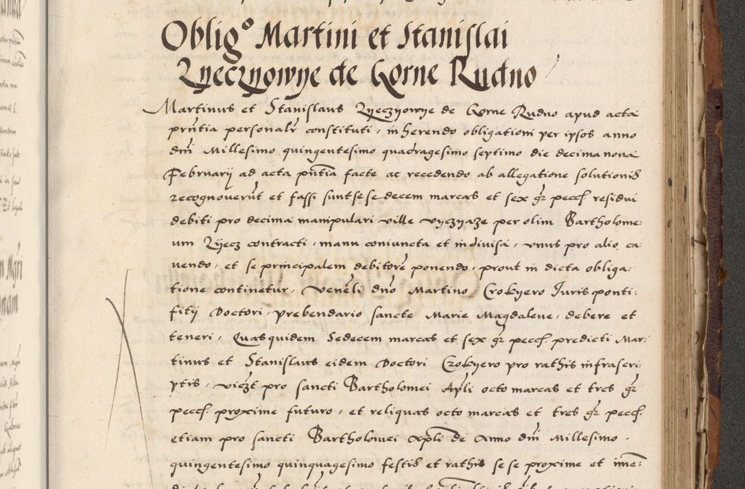 Zdjęcie nr 675 dla obiektu archiwalnego: Acta actorum causarum, sententiarum, obligationum et mandatorum coram reverendo patre et domini nostri domini Pauli divina providencia pape tertii, anno decimo quarto, a die et mense infrascriptis foeliciter continuantur. Annus coronancionis Pauli papae tercii a die tercia mensis Novembris inchoatur