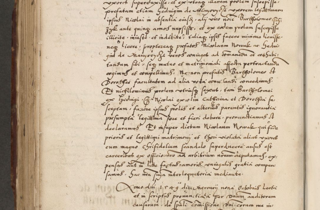 Zdjęcie nr 986 dla obiektu archiwalnego: Acta actorum causarum, sententiarum, obligationum et mandatorum coram reverendo patre et domini nostri domini Pauli divina providencia pape tertii, anno decimo quarto, a die et mense infrascriptis foeliciter continuantur. Annus coronancionis Pauli papae tercii a die tercia mensis Novembris inchoatur