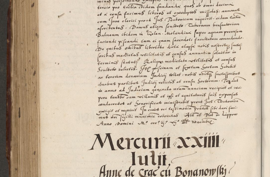 Zdjęcie nr 904 dla obiektu archiwalnego: Acta actorum causarum, sententiarum, obligationum et mandatorum coram reverendo patre et domini nostri domini Pauli divina providencia pape tertii, anno decimo quarto, a die et mense infrascriptis foeliciter continuantur. Annus coronancionis Pauli papae tercii a die tercia mensis Novembris inchoatur