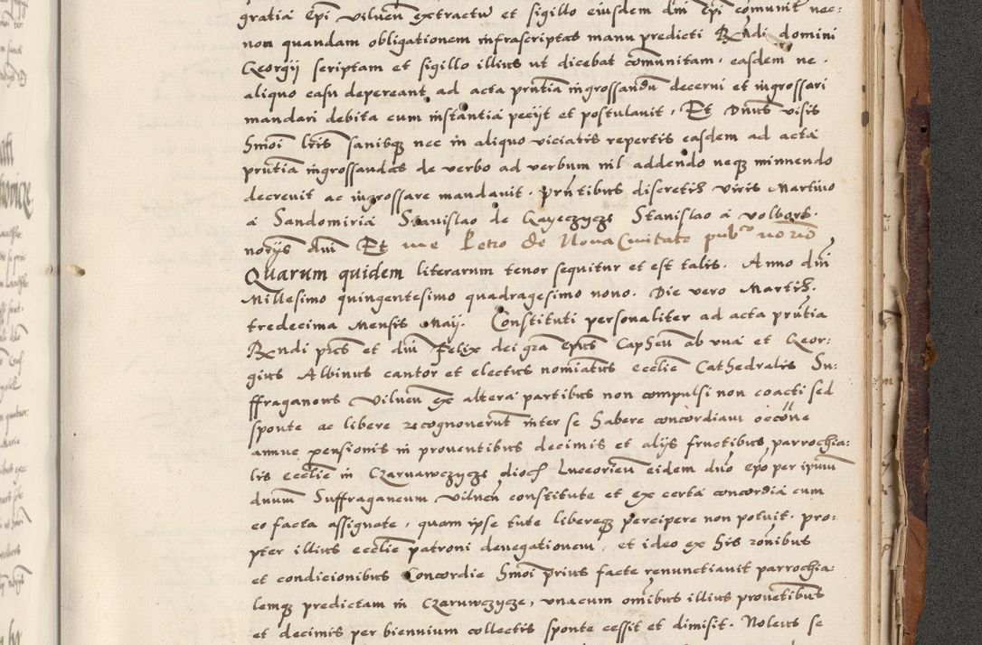 Zdjęcie nr 897 dla obiektu archiwalnego: Acta actorum causarum, sententiarum, obligationum et mandatorum coram reverendo patre et domini nostri domini Pauli divina providencia pape tertii, anno decimo quarto, a die et mense infrascriptis foeliciter continuantur. Annus coronancionis Pauli papae tercii a die tercia mensis Novembris inchoatur