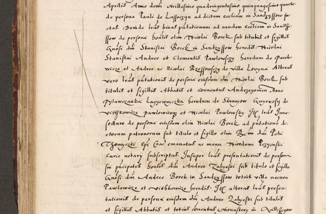 Zdjęcie nr 6 dla obiektu archiwalnego: Acta causarum, obligacionum, sentenciarum tam interlocutoriarum quam diffinitivarum constitutionumque coram reverendo patre domino Petro Porembski canonico et officiali generali Cracoviensi de anno Domini millesimo quingentesimo quadragesimo nono, cuius indictio septima, pontificatus sanctissimi in Christo patris et domini nostri domini Pauli divina providencia tercii, anno ipsius nacionis Pauli pape terciii die tercia mensis Novembris inchoatur