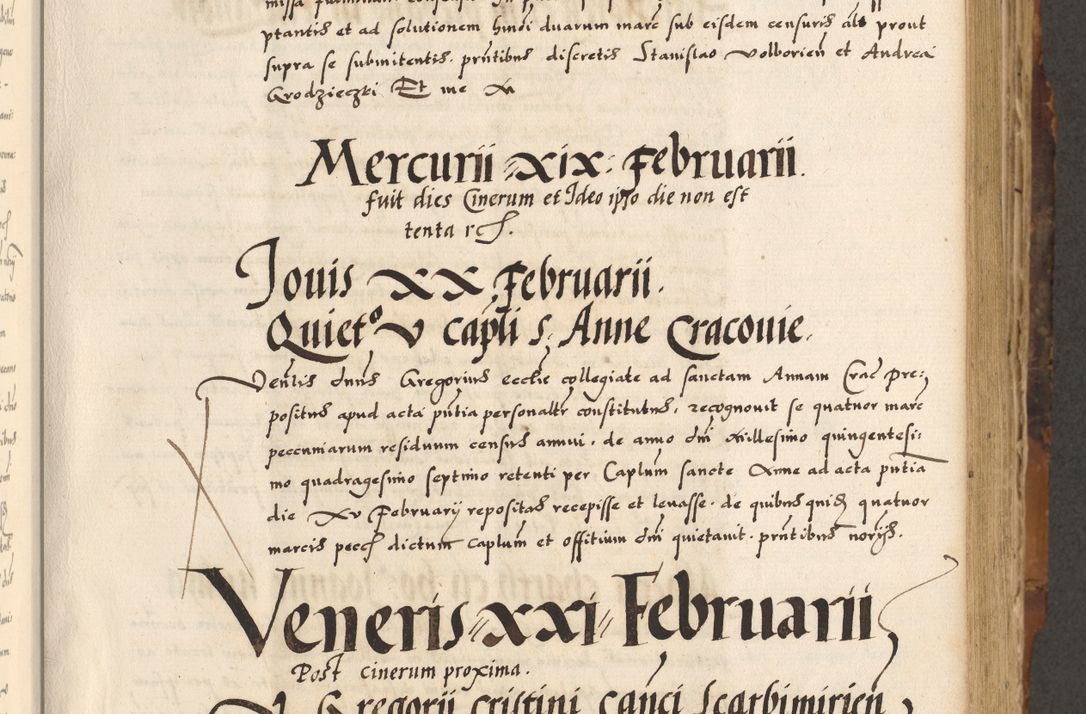 Zdjęcie nr 10 dla obiektu archiwalnego: Acta causarum, obligacionum, sentenciarum tam interlocutoriarum quam diffinitivarum constitutionumque coram reverendo patre domino Petro Porembski canonico et officiali generali Cracoviensi de anno Domini millesimo quingentesimo quadragesimo nono, cuius indictio septima, pontificatus sanctissimi in Christo patris et domini nostri domini Pauli divina providencia tercii, anno ipsius nacionis Pauli pape terciii die tercia mensis Novembris inchoatur