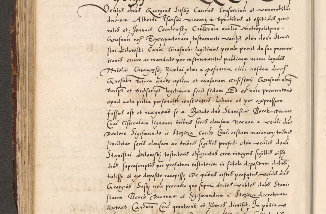 Zdjęcie nr 12 dla obiektu archiwalnego: Acta causarum, obligacionum, sentenciarum tam interlocutoriarum quam diffinitivarum constitutionumque coram reverendo patre domino Petro Porembski canonico et officiali generali Cracoviensi de anno Domini millesimo quingentesimo quadragesimo nono, cuius indictio septima, pontificatus sanctissimi in Christo patris et domini nostri domini Pauli divina providencia tercii, anno ipsius nacionis Pauli pape terciii die tercia mensis Novembris inchoatur