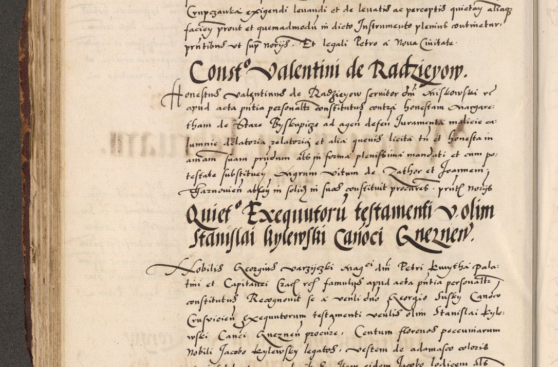 Zdjęcie nr 19 dla obiektu archiwalnego: Acta causarum, obligacionum, sentenciarum tam interlocutoriarum quam diffinitivarum constitutionumque coram reverendo patre domino Petro Porembski canonico et officiali generali Cracoviensi de anno Domini millesimo quingentesimo quadragesimo nono, cuius indictio septima, pontificatus sanctissimi in Christo patris et domini nostri domini Pauli divina providencia tercii, anno ipsius nacionis Pauli pape terciii die tercia mensis Novembris inchoatur