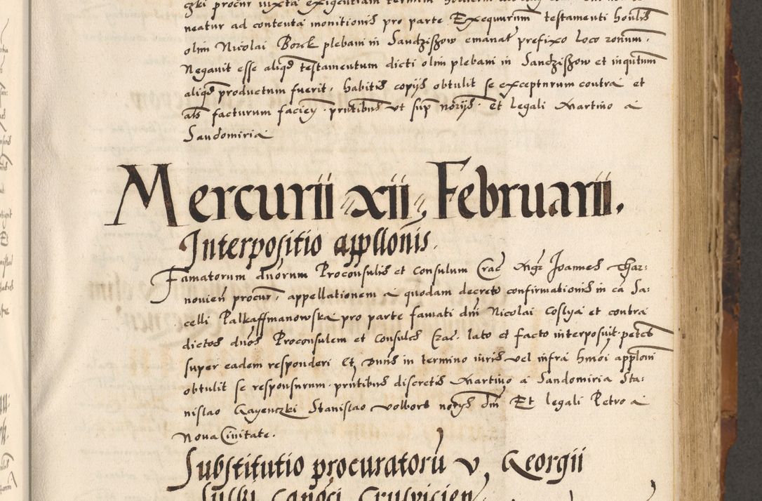 Zdjęcie nr 20 dla obiektu archiwalnego: Acta causarum, obligacionum, sentenciarum tam interlocutoriarum quam diffinitivarum constitutionumque coram reverendo patre domino Petro Porembski canonico et officiali generali Cracoviensi de anno Domini millesimo quingentesimo quadragesimo nono, cuius indictio septima, pontificatus sanctissimi in Christo patris et domini nostri domini Pauli divina providencia tercii, anno ipsius nacionis Pauli pape terciii die tercia mensis Novembris inchoatur