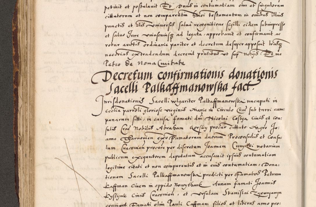Zdjęcie nr 23 dla obiektu archiwalnego: Acta causarum, obligacionum, sentenciarum tam interlocutoriarum quam diffinitivarum constitutionumque coram reverendo patre domino Petro Porembski canonico et officiali generali Cracoviensi de anno Domini millesimo quingentesimo quadragesimo nono, cuius indictio septima, pontificatus sanctissimi in Christo patris et domini nostri domini Pauli divina providencia tercii, anno ipsius nacionis Pauli pape terciii die tercia mensis Novembris inchoatur