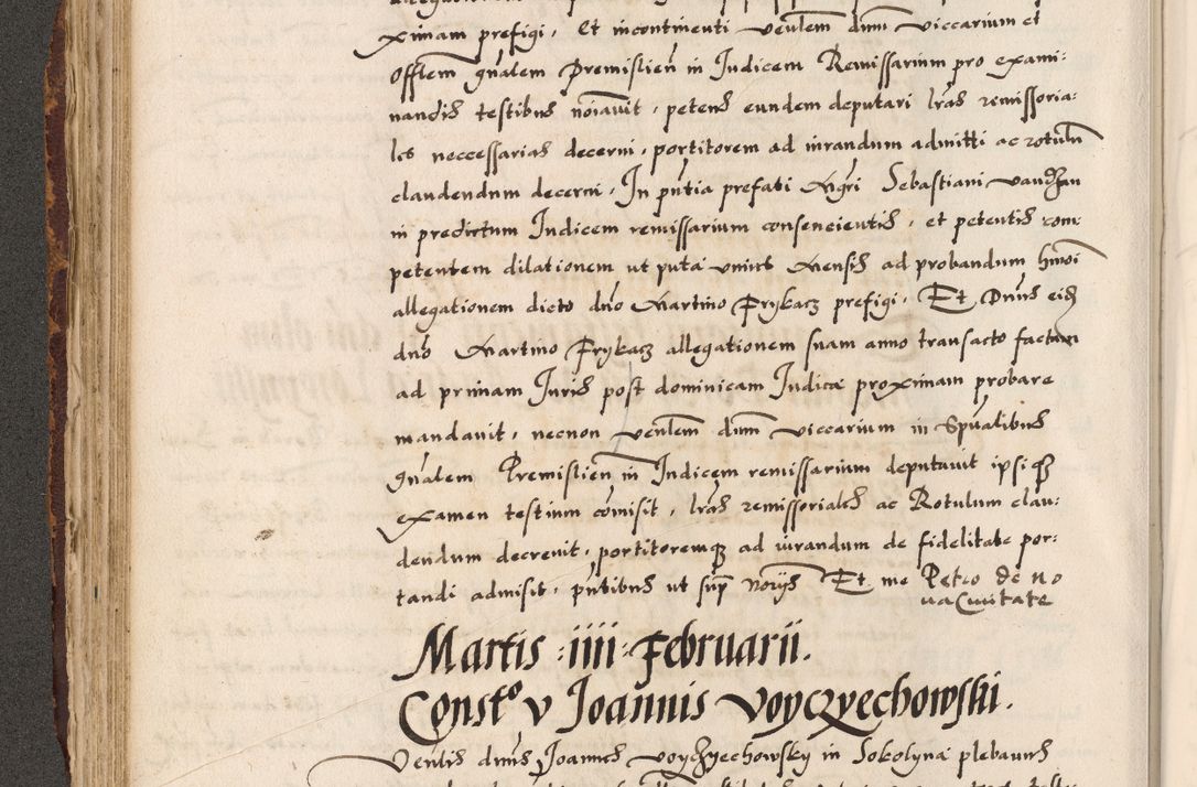 Zdjęcie nr 31 dla obiektu archiwalnego: Acta causarum, obligacionum, sentenciarum tam interlocutoriarum quam diffinitivarum constitutionumque coram reverendo patre domino Petro Porembski canonico et officiali generali Cracoviensi de anno Domini millesimo quingentesimo quadragesimo nono, cuius indictio septima, pontificatus sanctissimi in Christo patris et domini nostri domini Pauli divina providencia tercii, anno ipsius nacionis Pauli pape terciii die tercia mensis Novembris inchoatur