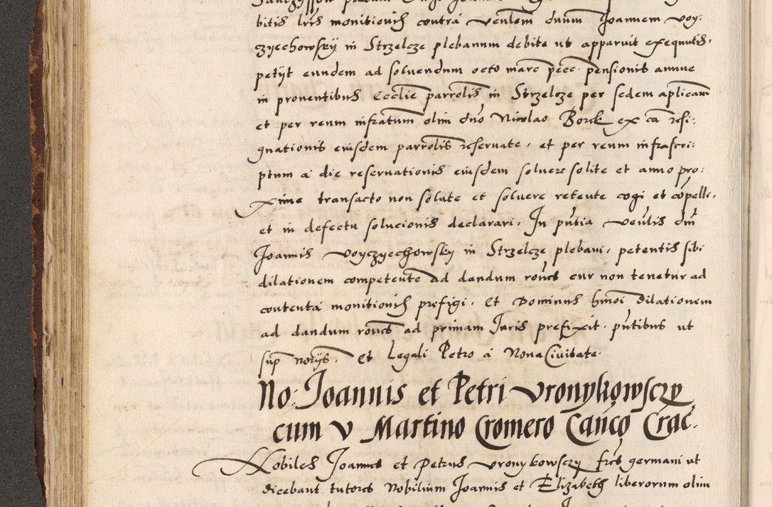 Zdjęcie nr 32 dla obiektu archiwalnego: Acta causarum, obligacionum, sentenciarum tam interlocutoriarum quam diffinitivarum constitutionumque coram reverendo patre domino Petro Porembski canonico et officiali generali Cracoviensi de anno Domini millesimo quingentesimo quadragesimo nono, cuius indictio septima, pontificatus sanctissimi in Christo patris et domini nostri domini Pauli divina providencia tercii, anno ipsius nacionis Pauli pape terciii die tercia mensis Novembris inchoatur