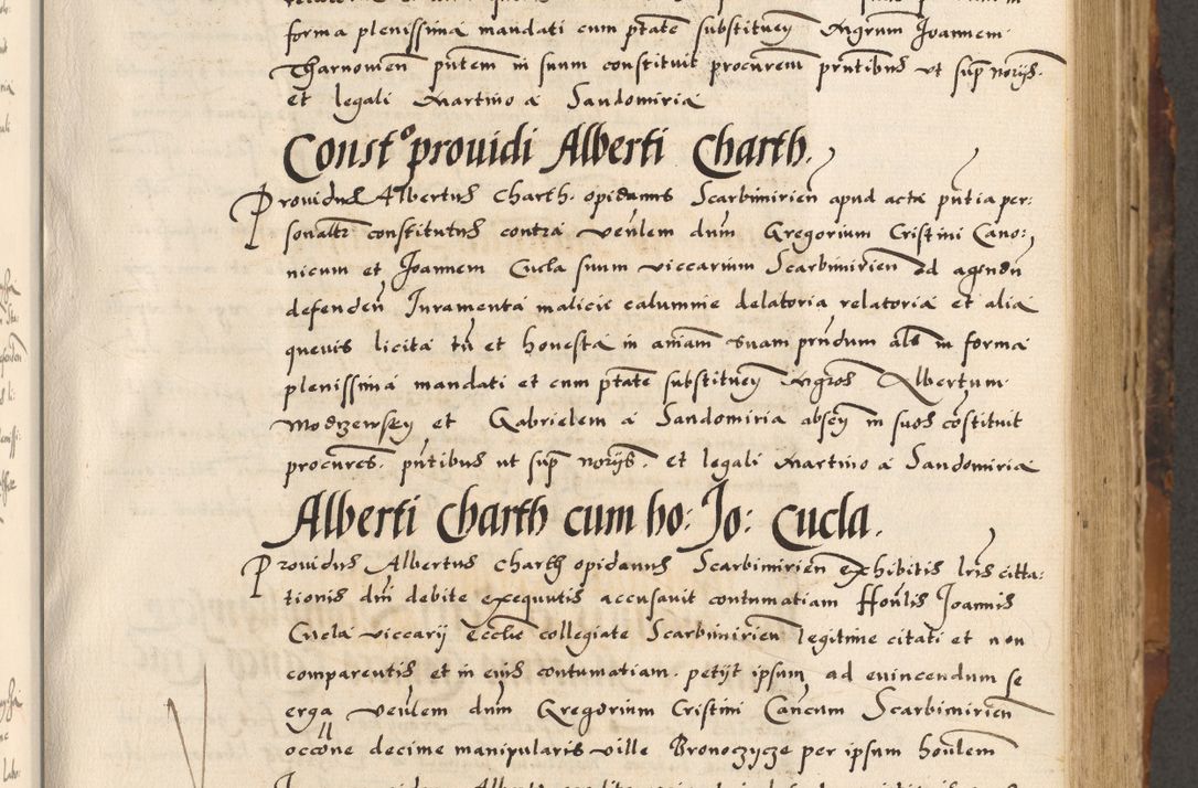 Zdjęcie nr 34 dla obiektu archiwalnego: Acta causarum, obligacionum, sentenciarum tam interlocutoriarum quam diffinitivarum constitutionumque coram reverendo patre domino Petro Porembski canonico et officiali generali Cracoviensi de anno Domini millesimo quingentesimo quadragesimo nono, cuius indictio septima, pontificatus sanctissimi in Christo patris et domini nostri domini Pauli divina providencia tercii, anno ipsius nacionis Pauli pape terciii die tercia mensis Novembris inchoatur
