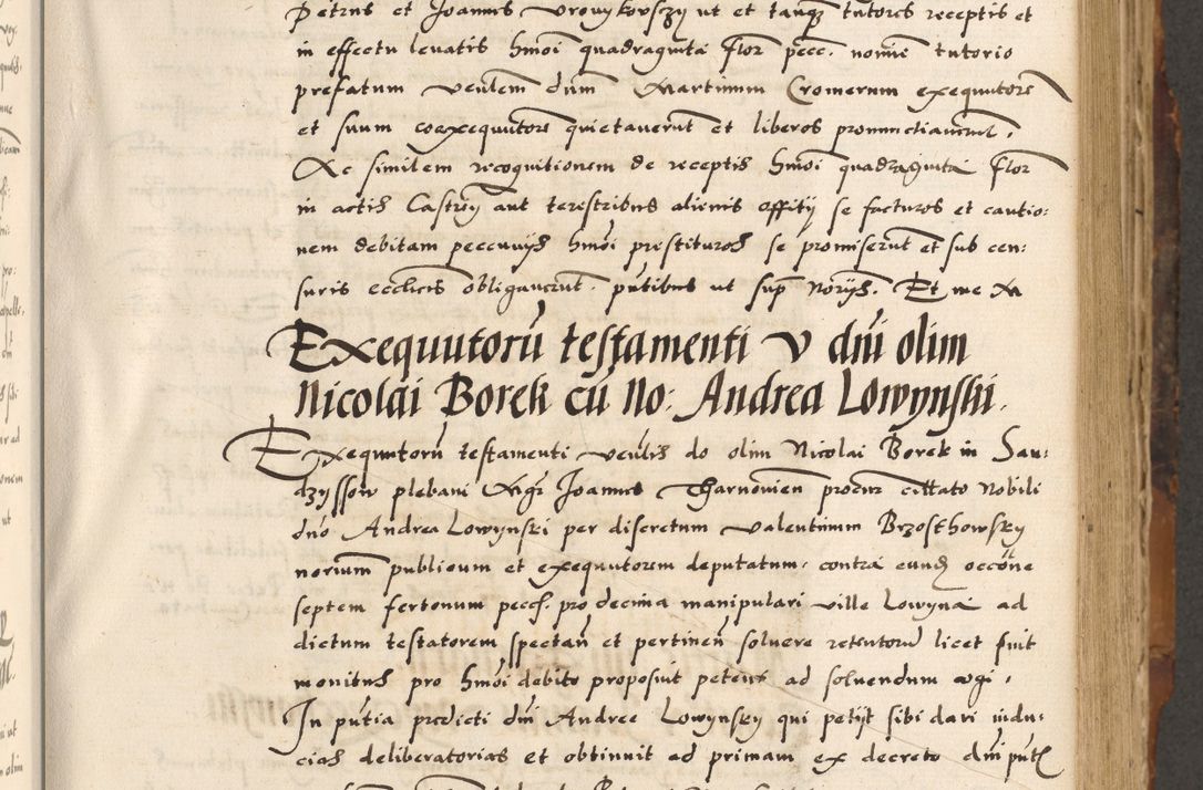 Zdjęcie nr 33 dla obiektu archiwalnego: Acta causarum, obligacionum, sentenciarum tam interlocutoriarum quam diffinitivarum constitutionumque coram reverendo patre domino Petro Porembski canonico et officiali generali Cracoviensi de anno Domini millesimo quingentesimo quadragesimo nono, cuius indictio septima, pontificatus sanctissimi in Christo patris et domini nostri domini Pauli divina providencia tercii, anno ipsius nacionis Pauli pape terciii die tercia mensis Novembris inchoatur