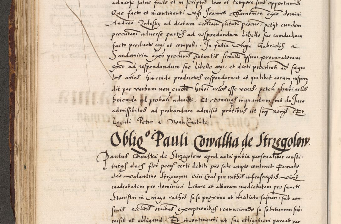 Zdjęcie nr 38 dla obiektu archiwalnego: Acta causarum, obligacionum, sentenciarum tam interlocutoriarum quam diffinitivarum constitutionumque coram reverendo patre domino Petro Porembski canonico et officiali generali Cracoviensi de anno Domini millesimo quingentesimo quadragesimo nono, cuius indictio septima, pontificatus sanctissimi in Christo patris et domini nostri domini Pauli divina providencia tercii, anno ipsius nacionis Pauli pape terciii die tercia mensis Novembris inchoatur