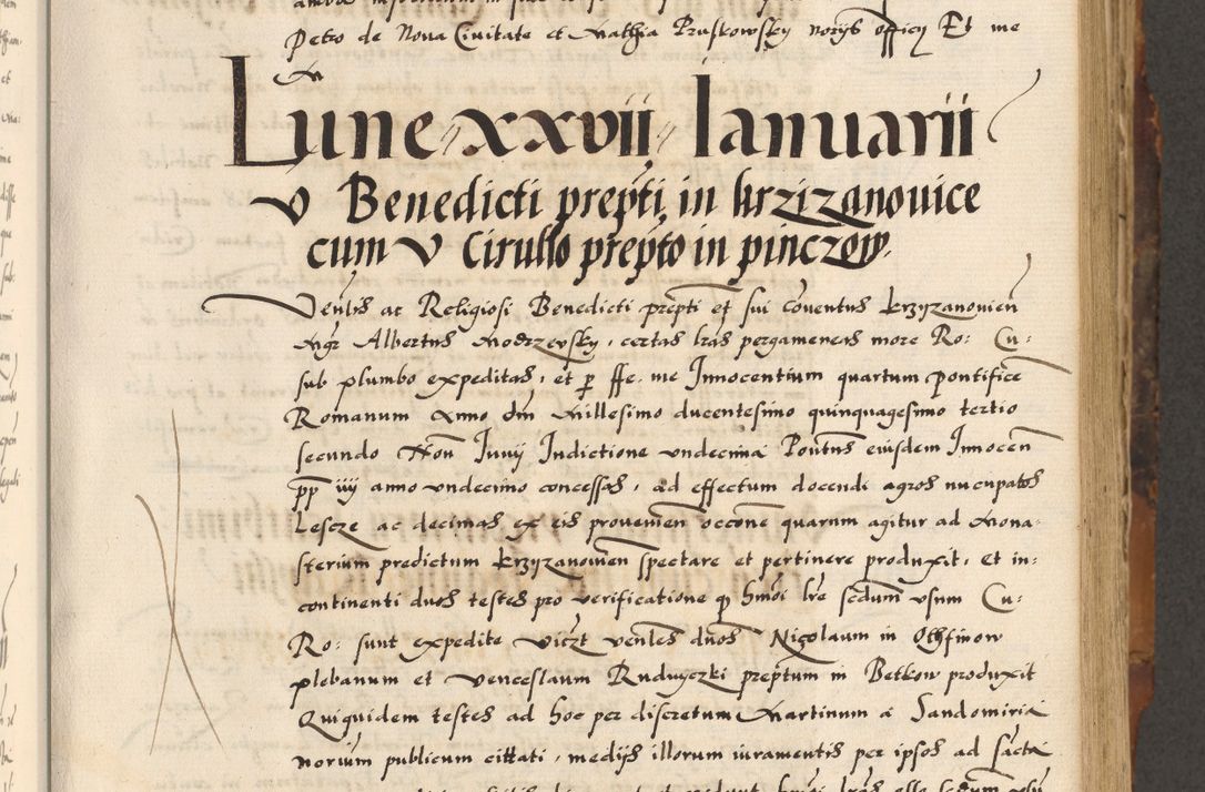 Zdjęcie nr 44 dla obiektu archiwalnego: Acta causarum, obligacionum, sentenciarum tam interlocutoriarum quam diffinitivarum constitutionumque coram reverendo patre domino Petro Porembski canonico et officiali generali Cracoviensi de anno Domini millesimo quingentesimo quadragesimo nono, cuius indictio septima, pontificatus sanctissimi in Christo patris et domini nostri domini Pauli divina providencia tercii, anno ipsius nacionis Pauli pape terciii die tercia mensis Novembris inchoatur